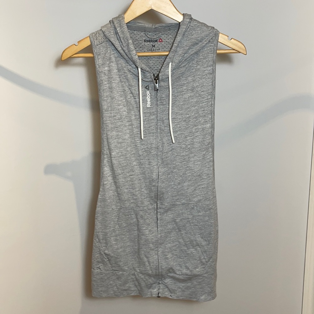 Reebok Racerback Hooded Zip Up Vest